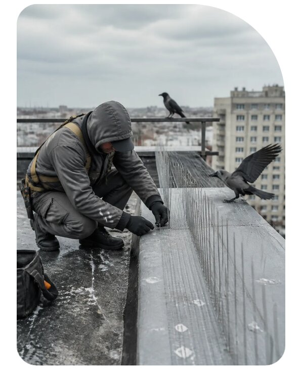 Защита от ворон под ключ в Кинели по цене от 5094 р. | Сенат-Кнл
